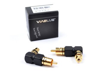 Viablue XS RCA Adapter 90° XL - 1RCA(M)-1RCA(F)
