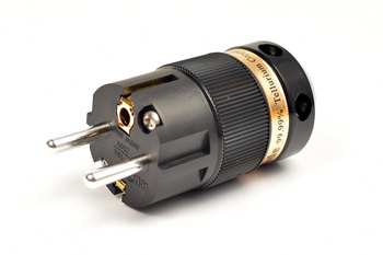 IeGO 8065−Cu - schuko connector - black - silver plated Furukawa copper