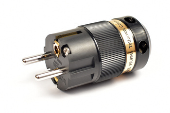 IeGO 8075−Rh - schuko connector - black - rhodium plated Furukawa copper