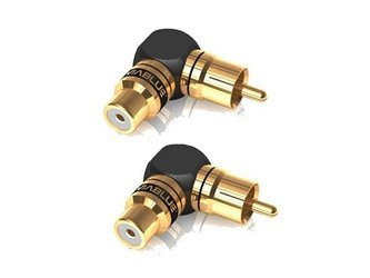 Viablue XS RCA adapter 90° S - adapter kątowy 1RCA(M)-1RCA(F)