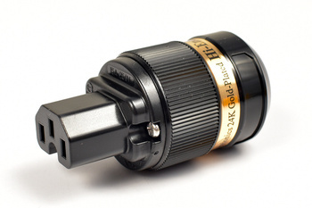IeGO 8085−Au - IEC C15 connector - black - gold plated Furukawa copper