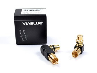 Viablue XS RCA adapter 90° S/XL MIX - adapter 1RCA(M)-1RCA(F)